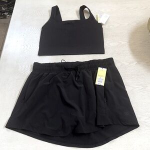 🖤Skirt and Crop Tank